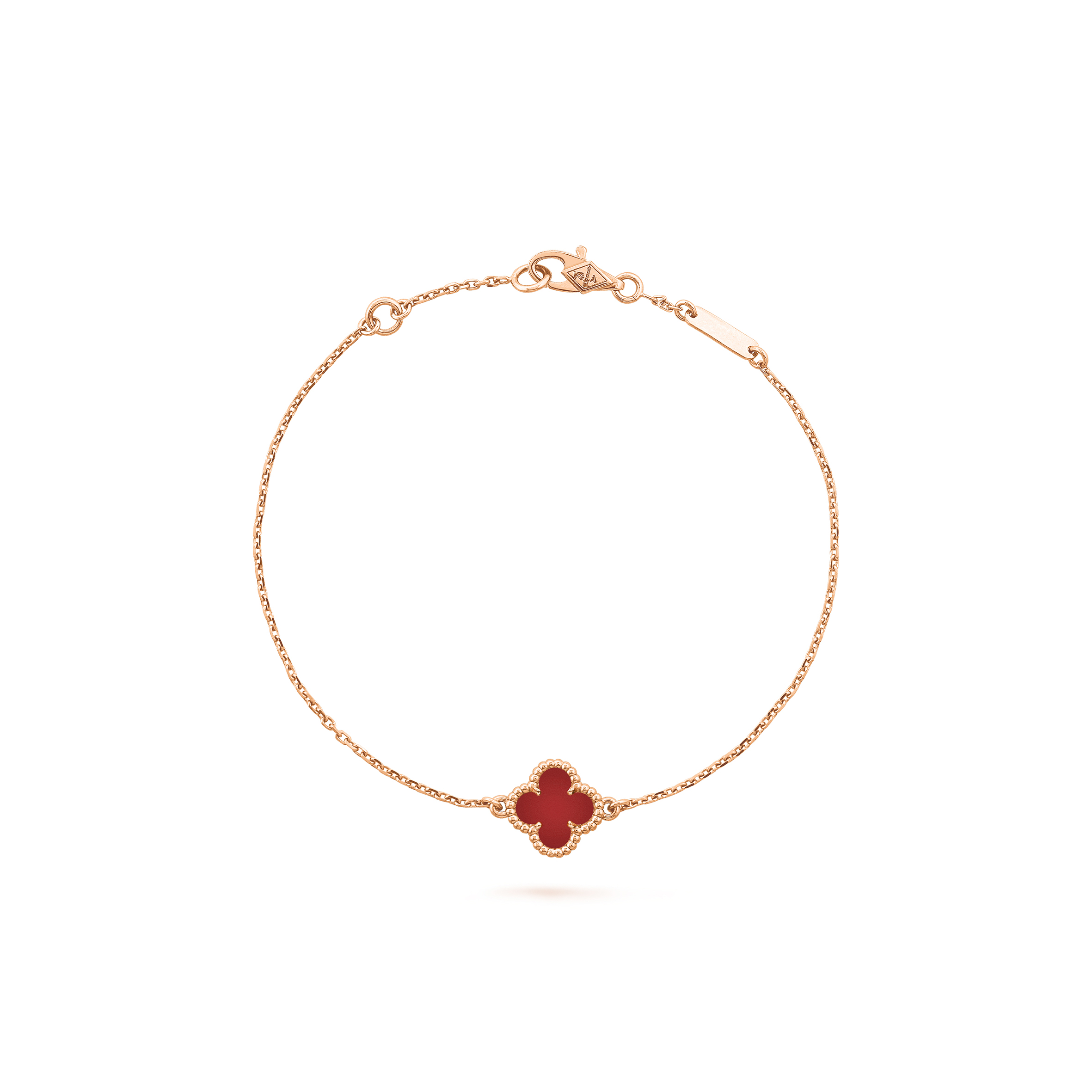 VAN CLEEF ARPELS SWEET ALHAMBRA BRACELET - ROSE GOLD, CARNELIAN VCARN59K00